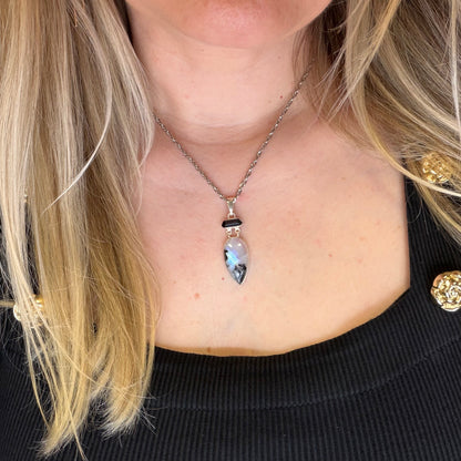 Ciondolo Labradorite e Tormalina - Argento 925