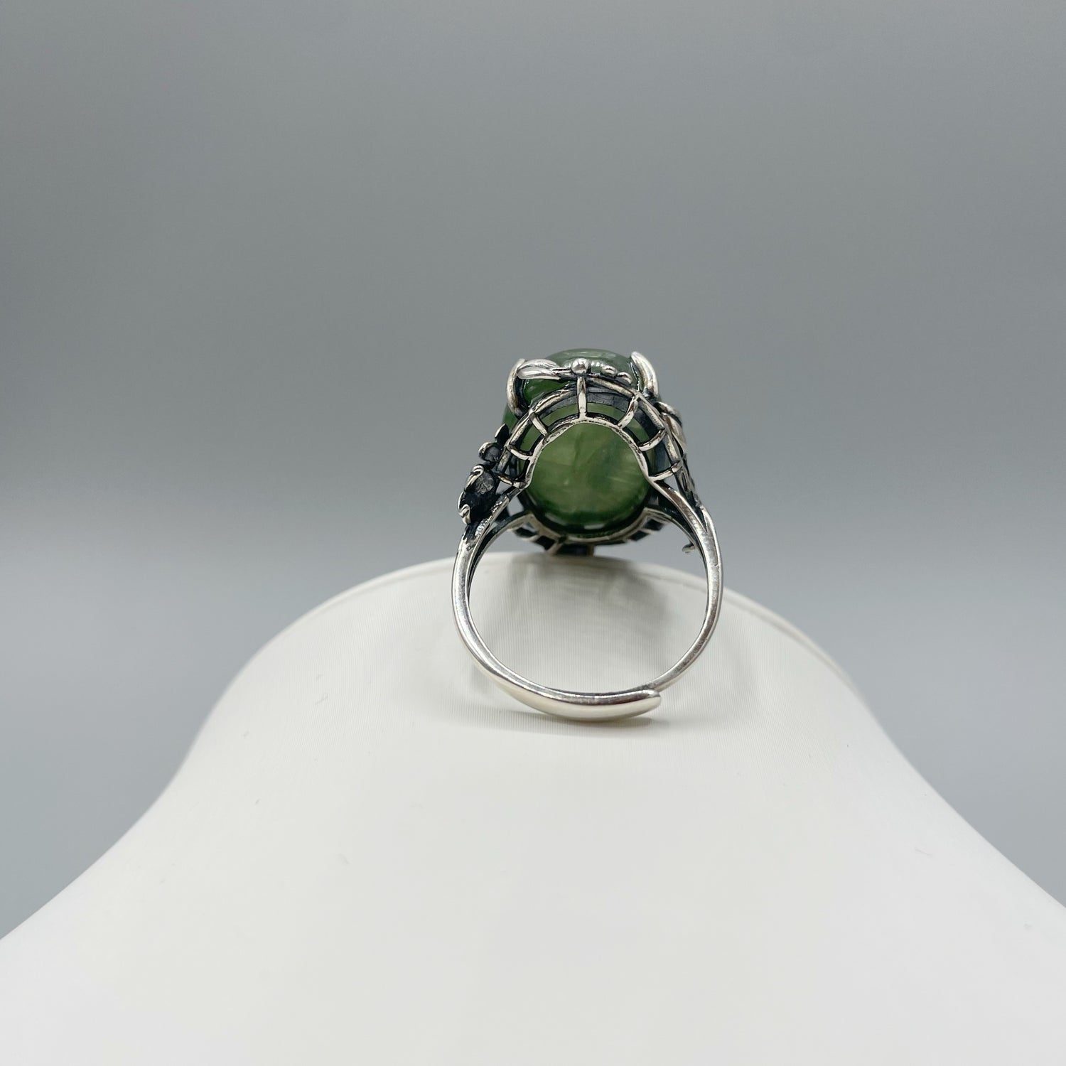 Anello Cianite Verde e Argento 925