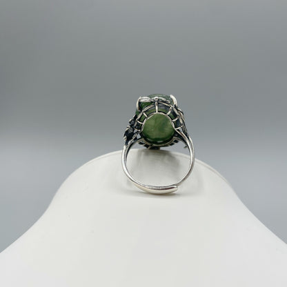 Anello Cianite Verde e Argento 925