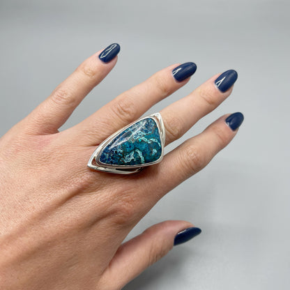 Anello Crisocolla e Argento 925
