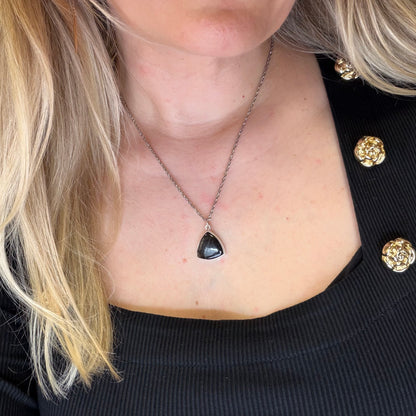 Ciondolo Iperstene Argento 925 - Triangolo piccolo