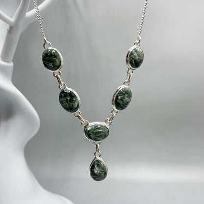 Collana Serafinite Verde Argento 925