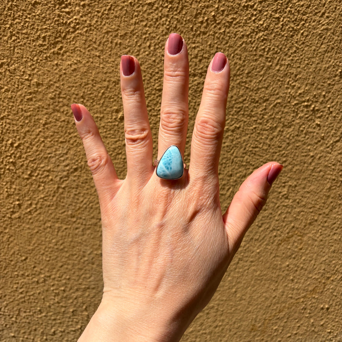 Anello Larimar Argento 925 - Triangolo