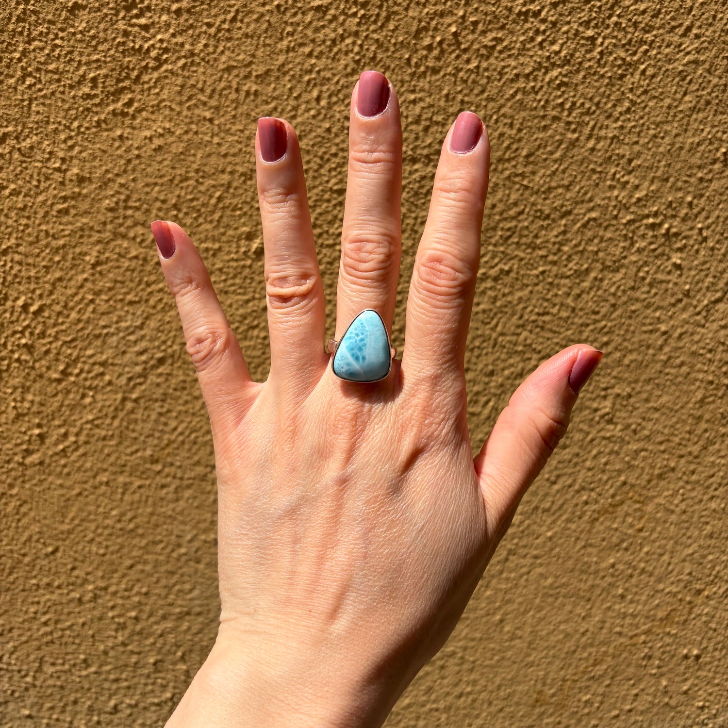 Anello Larimar Argento 925 - Triangolo