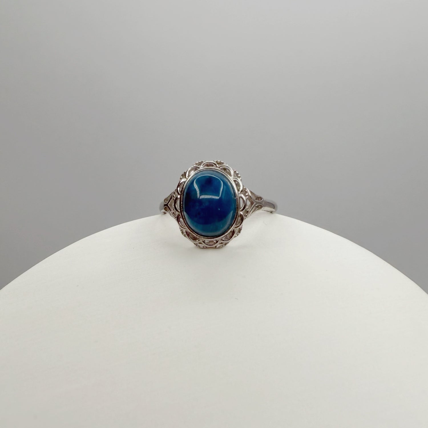 Anello Apatite Ovale - Argento 925