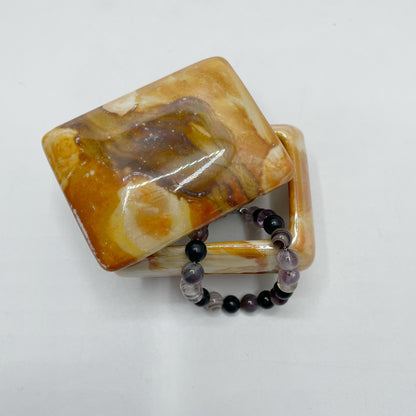 Portagioie piccolo, porcellana dipinta a mano - Arancio