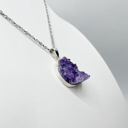 Ciondolo Ametista Grezza - Argento 925