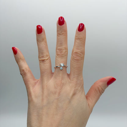Anello Intreccio Acquamarina - Argento 925