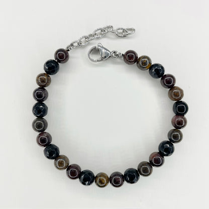 Bracciale Infinite Possibilità - Bronzite, Granato e Ossidiana