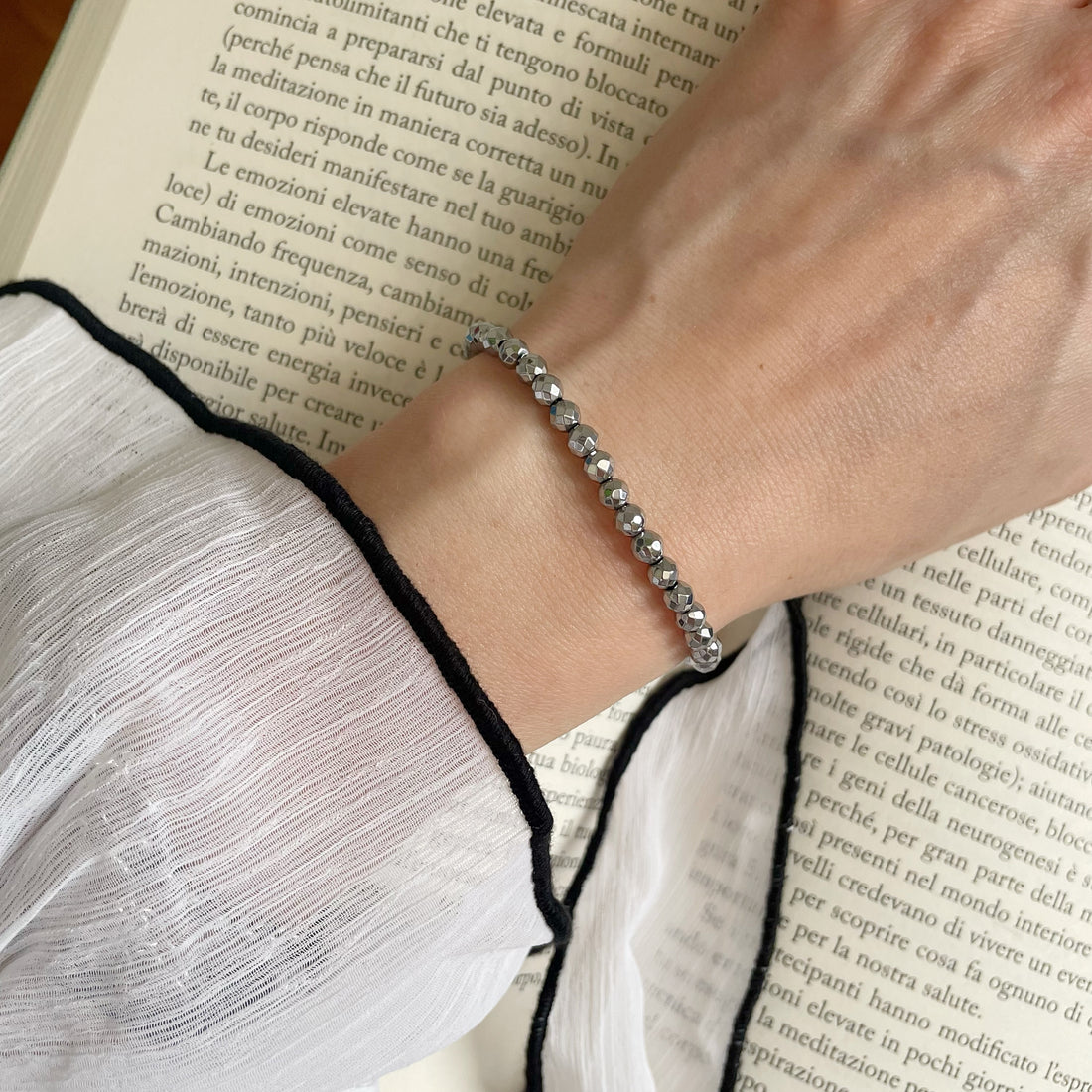 Braccialetto Ematite sfaccettata - sottile