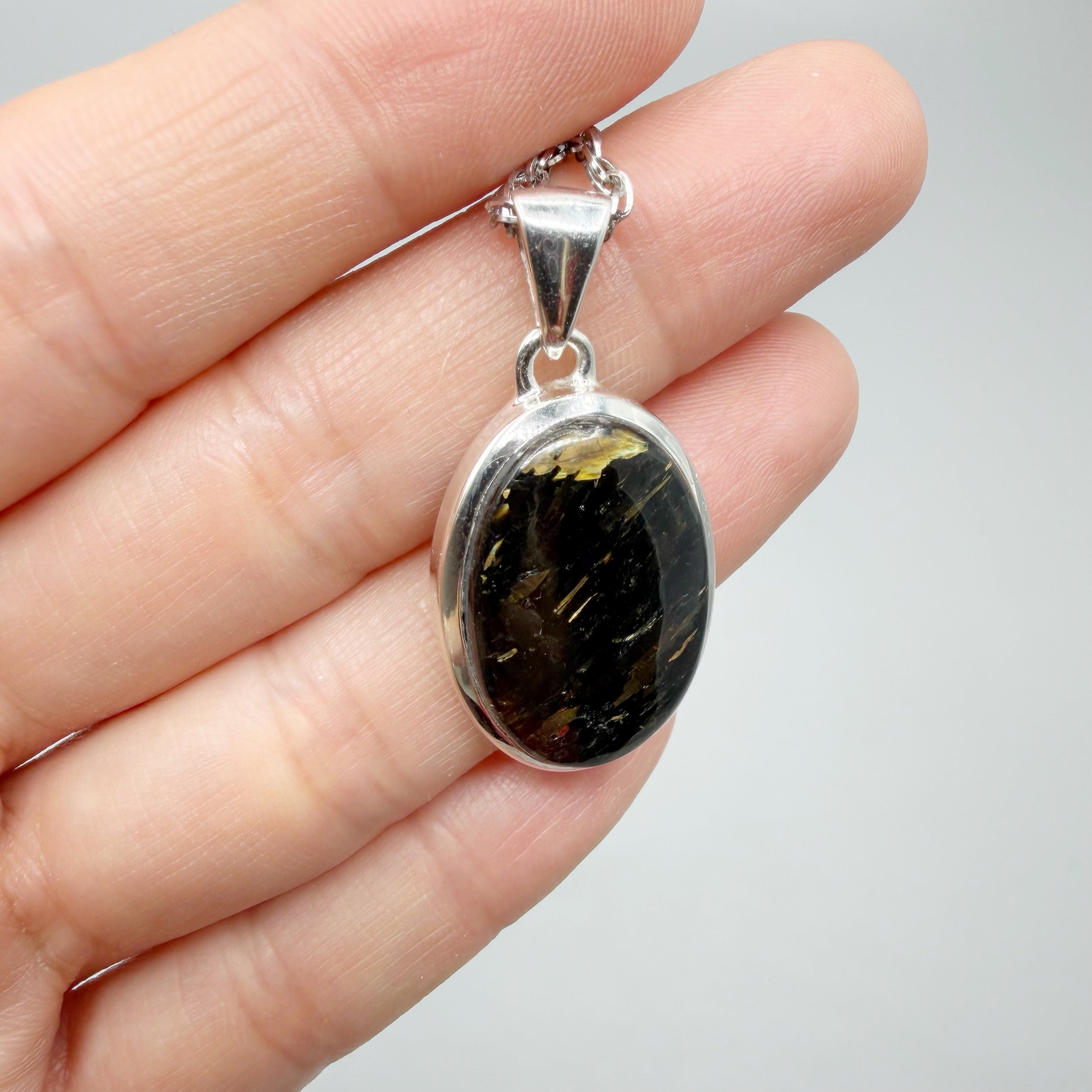 Ciondolo Nuummite Argento 925 - Ovale