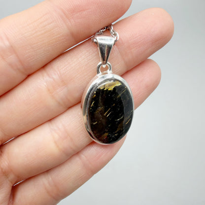Ciondolo Nuummite Argento 925 - Ovale