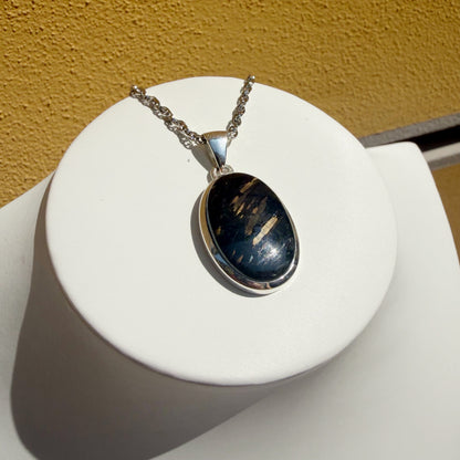 Ciondolo Nuummite Argento 925 - Ovale