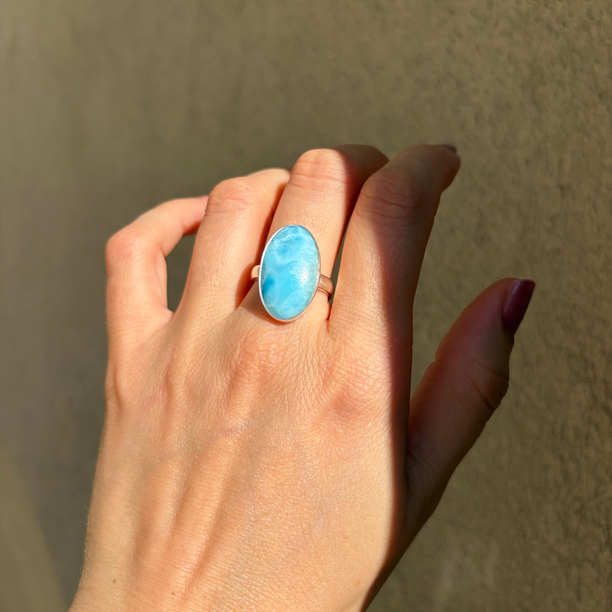 Anello Larimar Argento 925 - Ovale