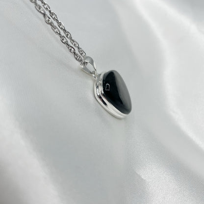Ciondolo Ossidiana Triangolo - Argento 925
