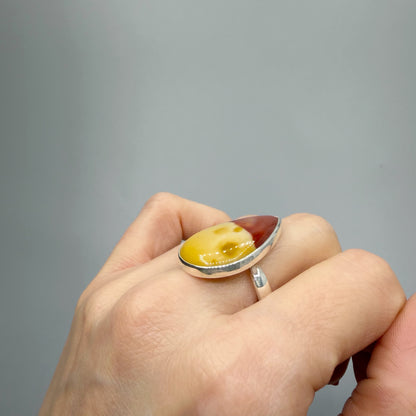 Anello Mookaite e Argento 925