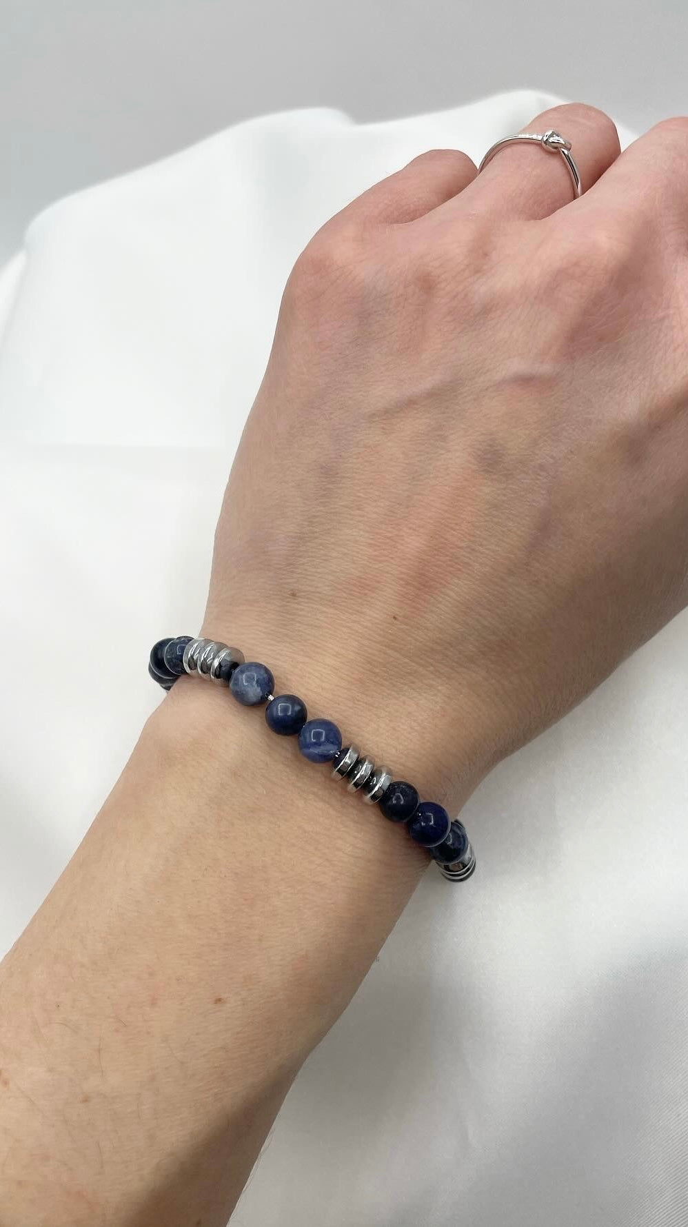 Bracciale Dome - Sodalite ed Ematite