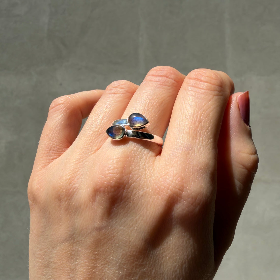Anello Double Labradorite - Argento 925