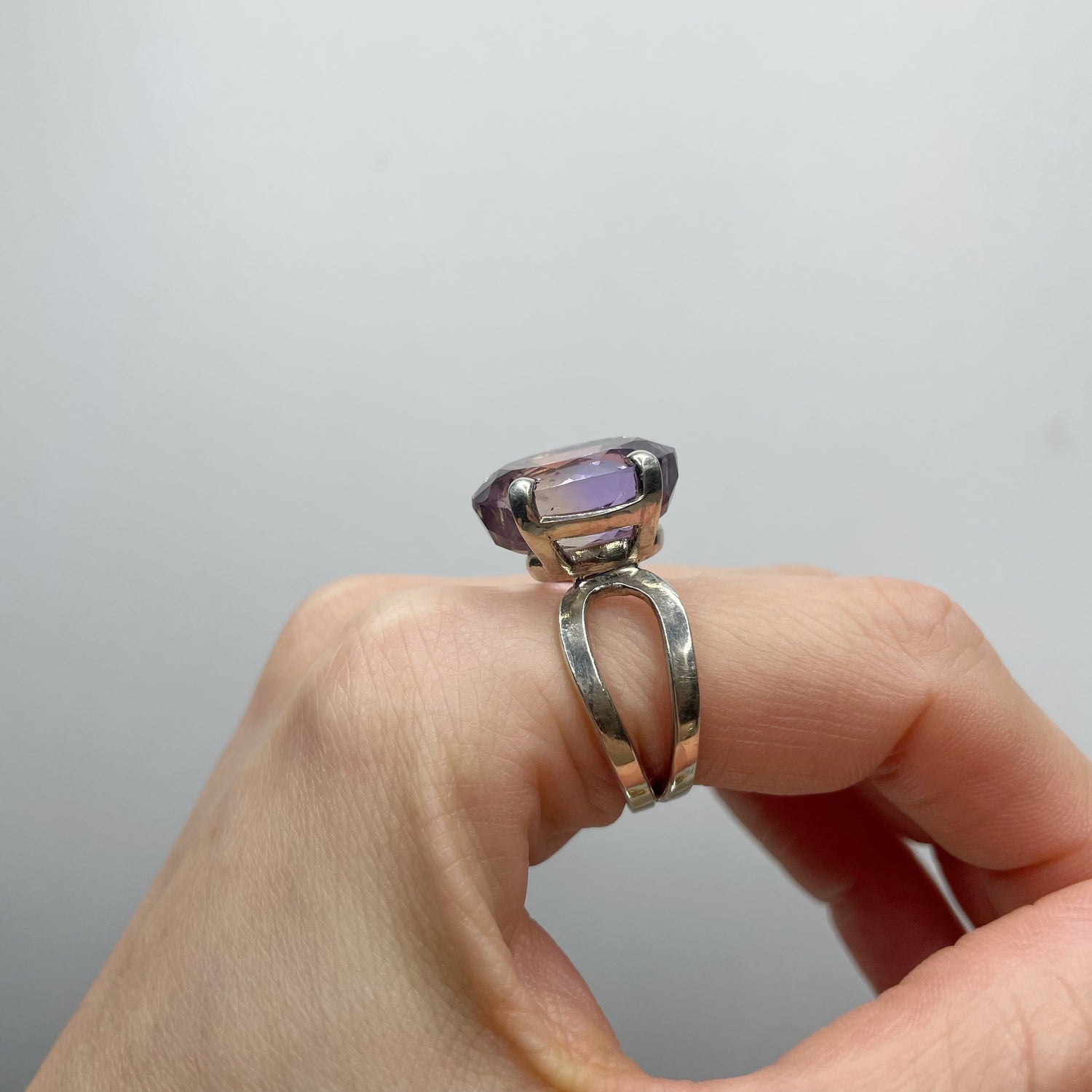 Anello Ametrino e Argento 925