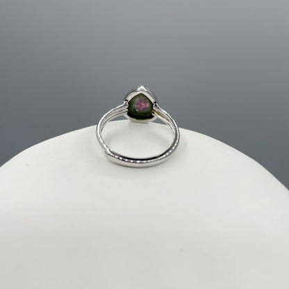 Anello Tormalina Watermelon - Argento 925