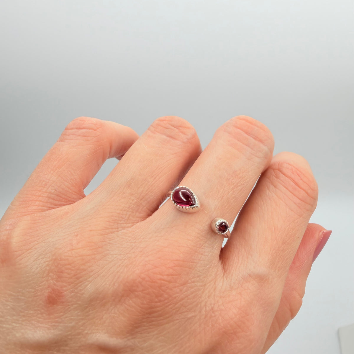 Anello Granato Argento 925