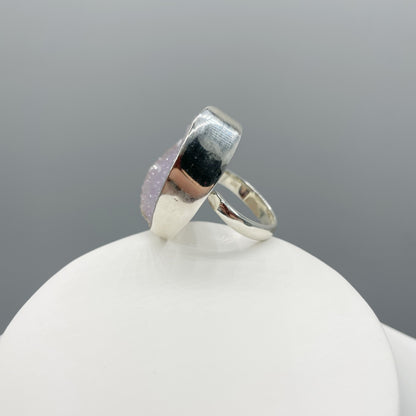Anello Drusa di Quarzo Lavanda e Argento 925