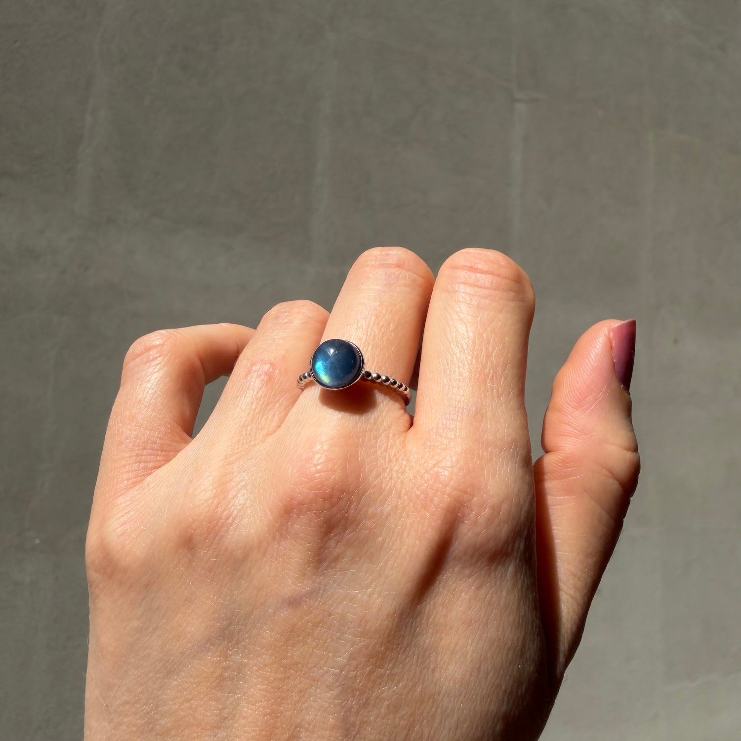 Anello Labradorite Sfera - Argento 925