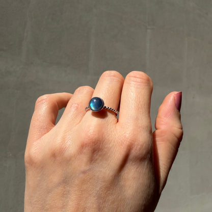Anello Labradorite Sfera - Argento 925