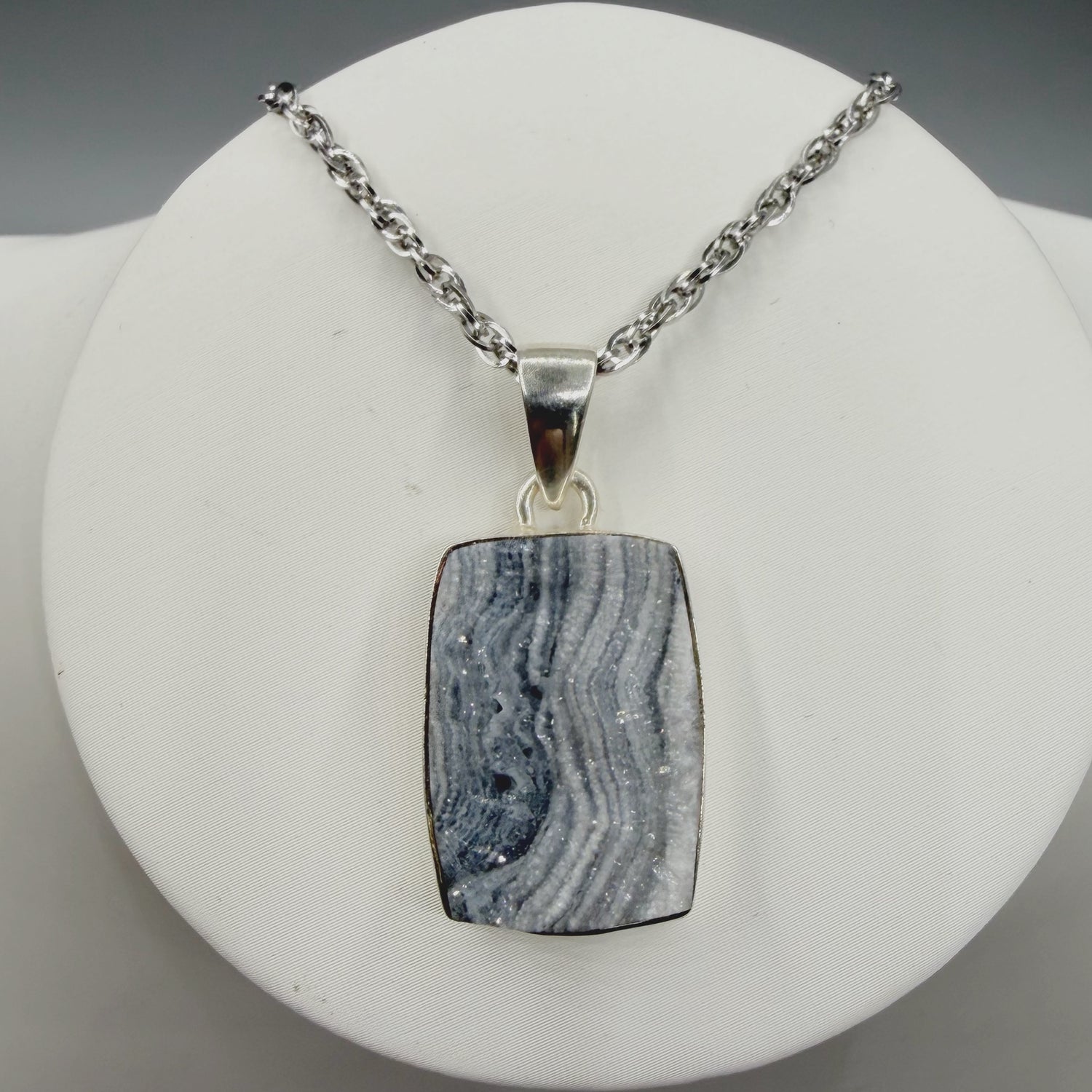 Ciondolo Desert Druzy Argento 925 - Rettangolare