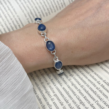 Bracciale Cianite e Argento 925 - Ovale