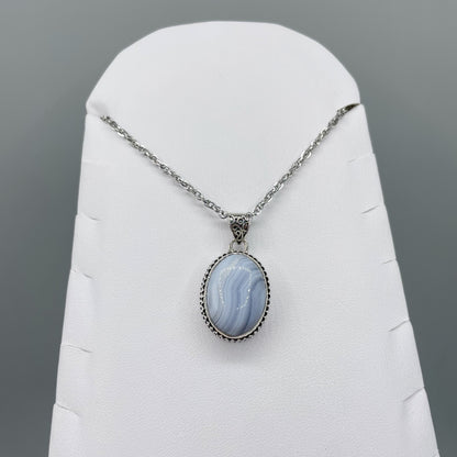 Ciondolo Calcedonio Ovale - Argento 925