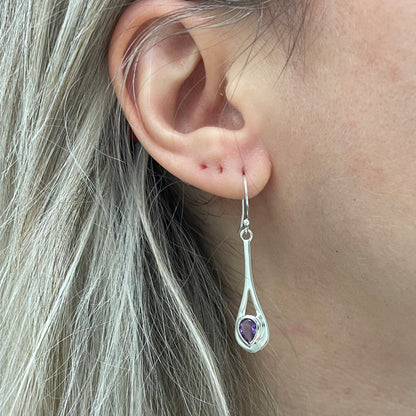 Orecchini pendenti Ametista - Argento 925