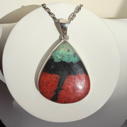 Ciondolo Cuprite e Argento 925 - Goccia grande