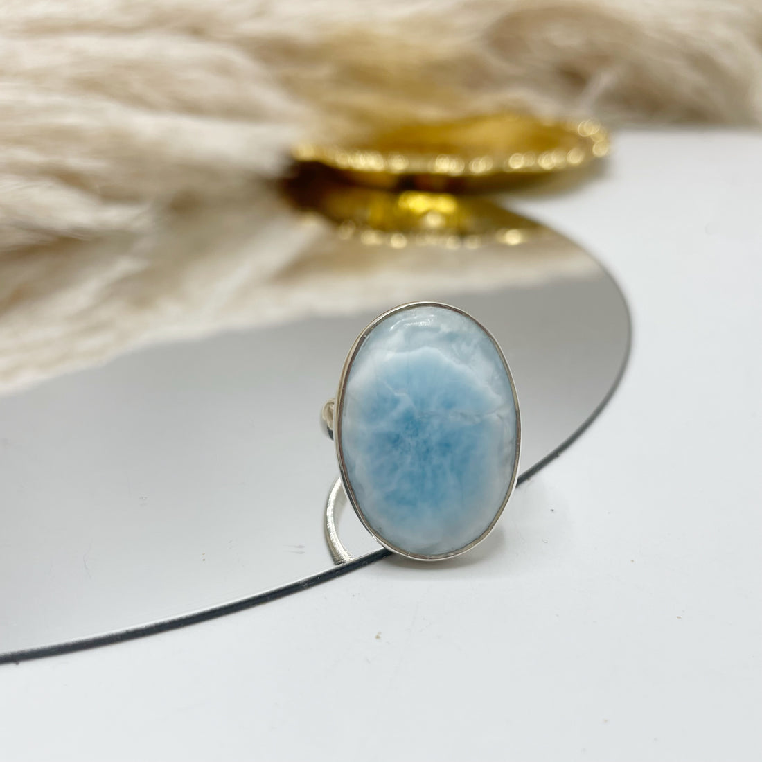 Anello Larimar Ovale - Argento 925