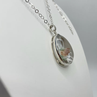 Ciondolo Lodolite intarsiato a Mano - Argento 925