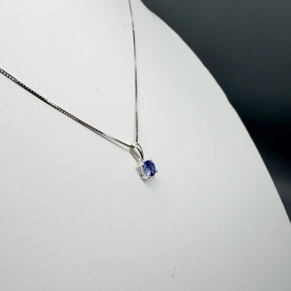 Ciondolo Punto Luce Tanzanite Argento 925 - Tondo