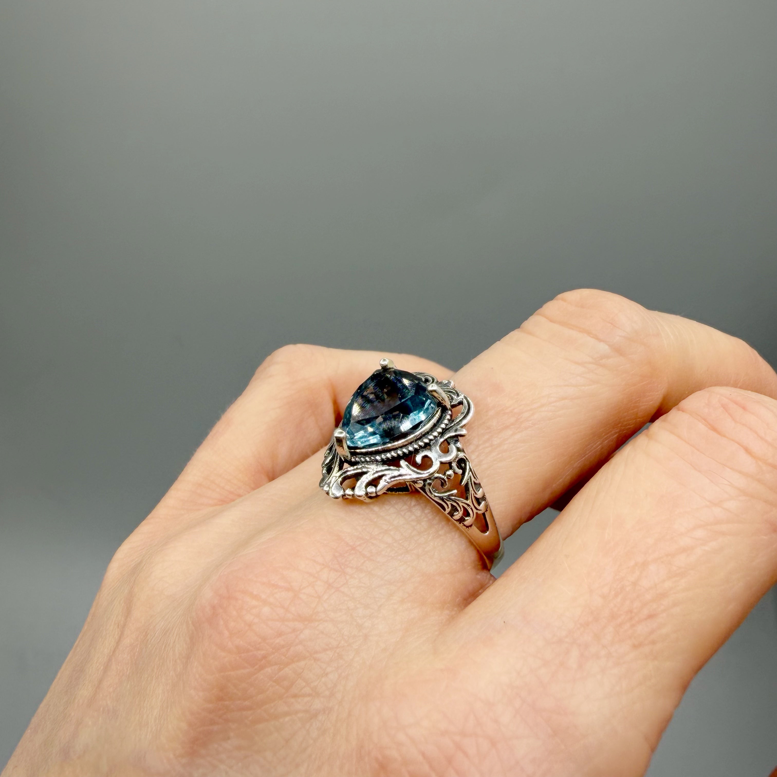 Anello Fluorite Cuore Regale - Argento 925