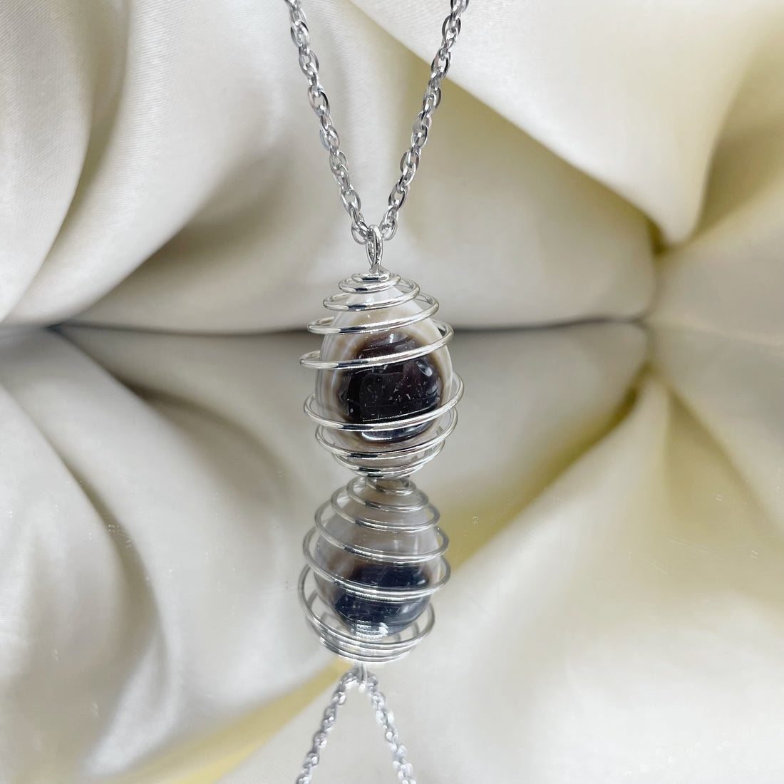 Collana Occhio di Shiva con Gabbietta - Acciaio Inossidabile