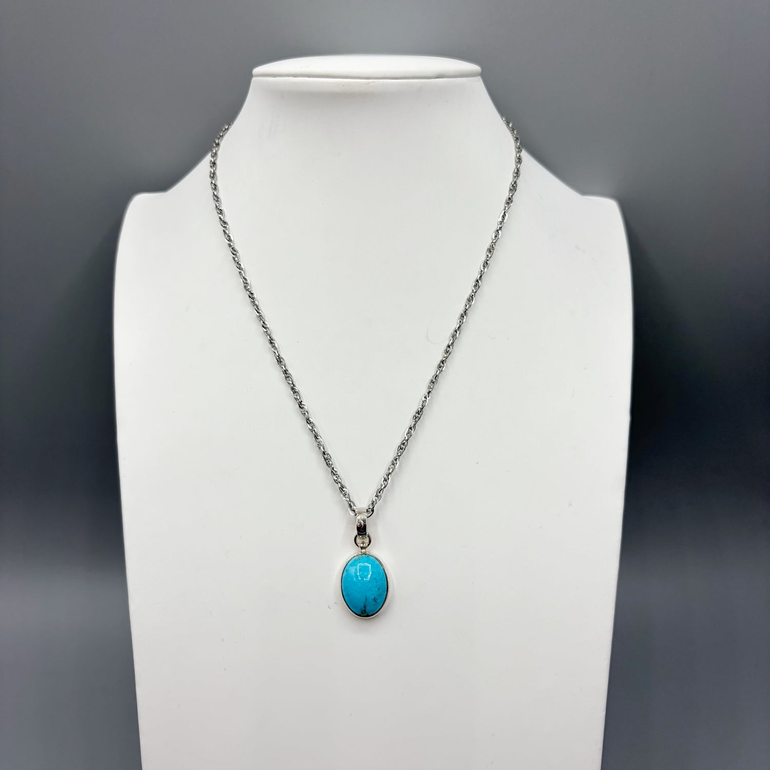 Ciondolo Turchese Naturale - Argento 925