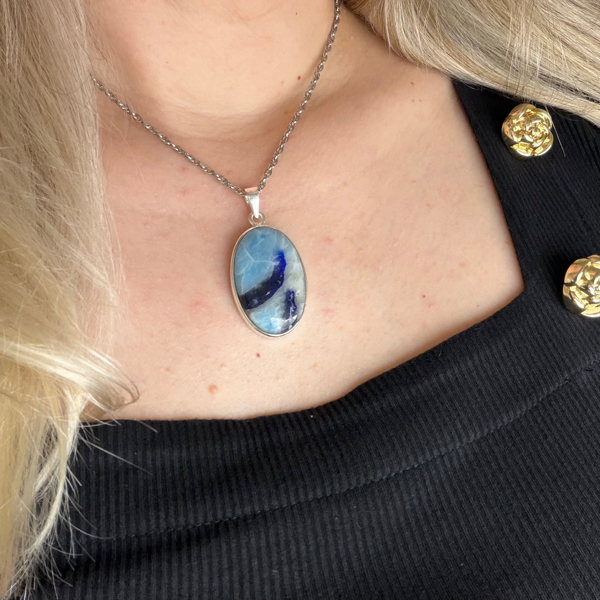 Ciondolo Afghanite e Argento 925