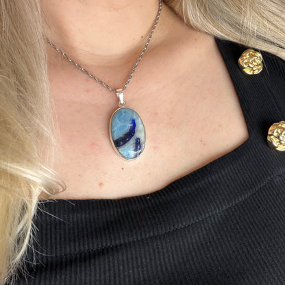 Ciondolo Afghanite e Argento 925