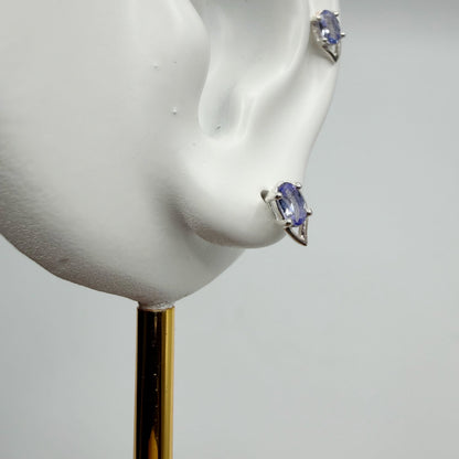 Orecchini a lobo Tanzanite | Argento 925