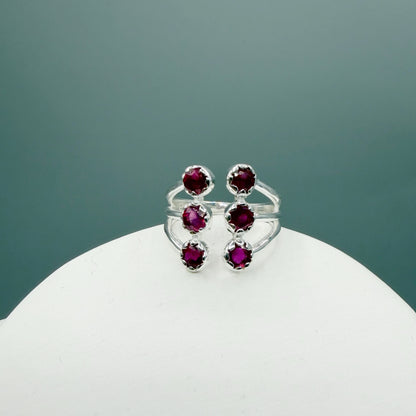 Anello Power - Granato e Argento 925