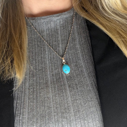 Ciondolo Turchese Naturale - Argento 925