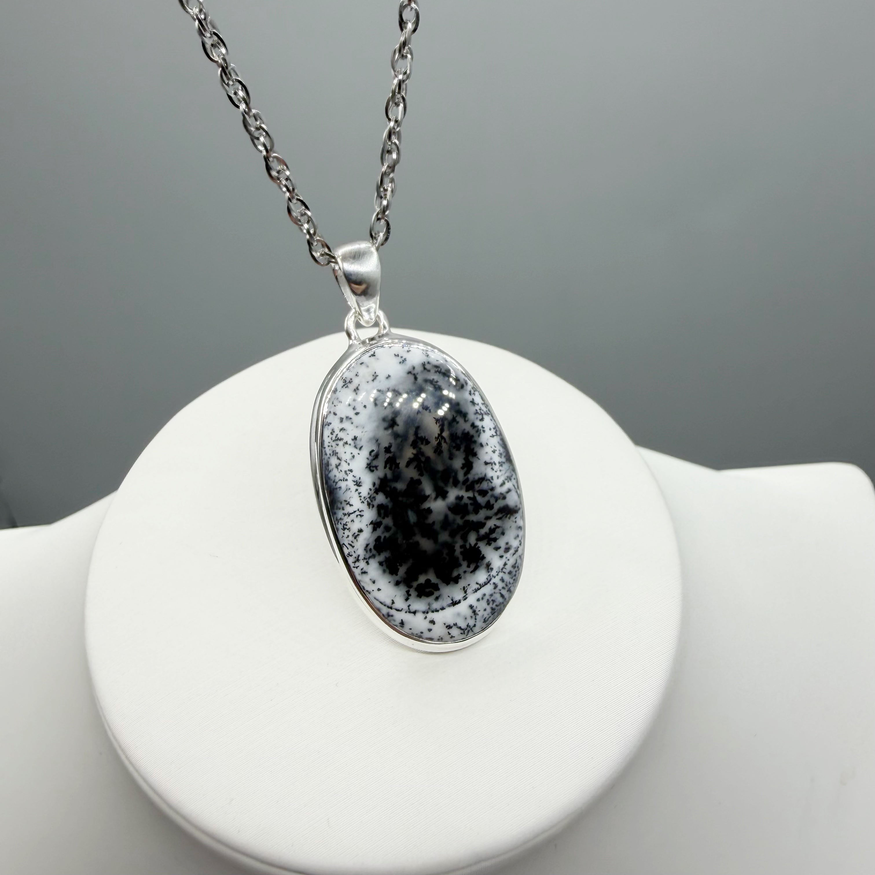 Ciondolo Opale Dendritico e Argento 925