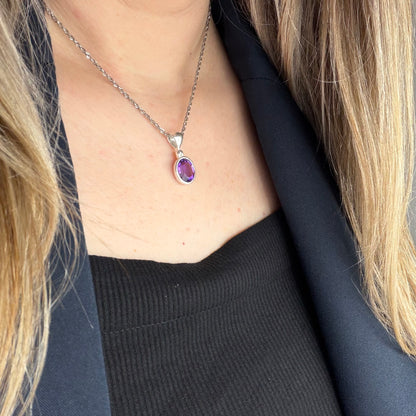 Ciondolo Ametista Argento 925