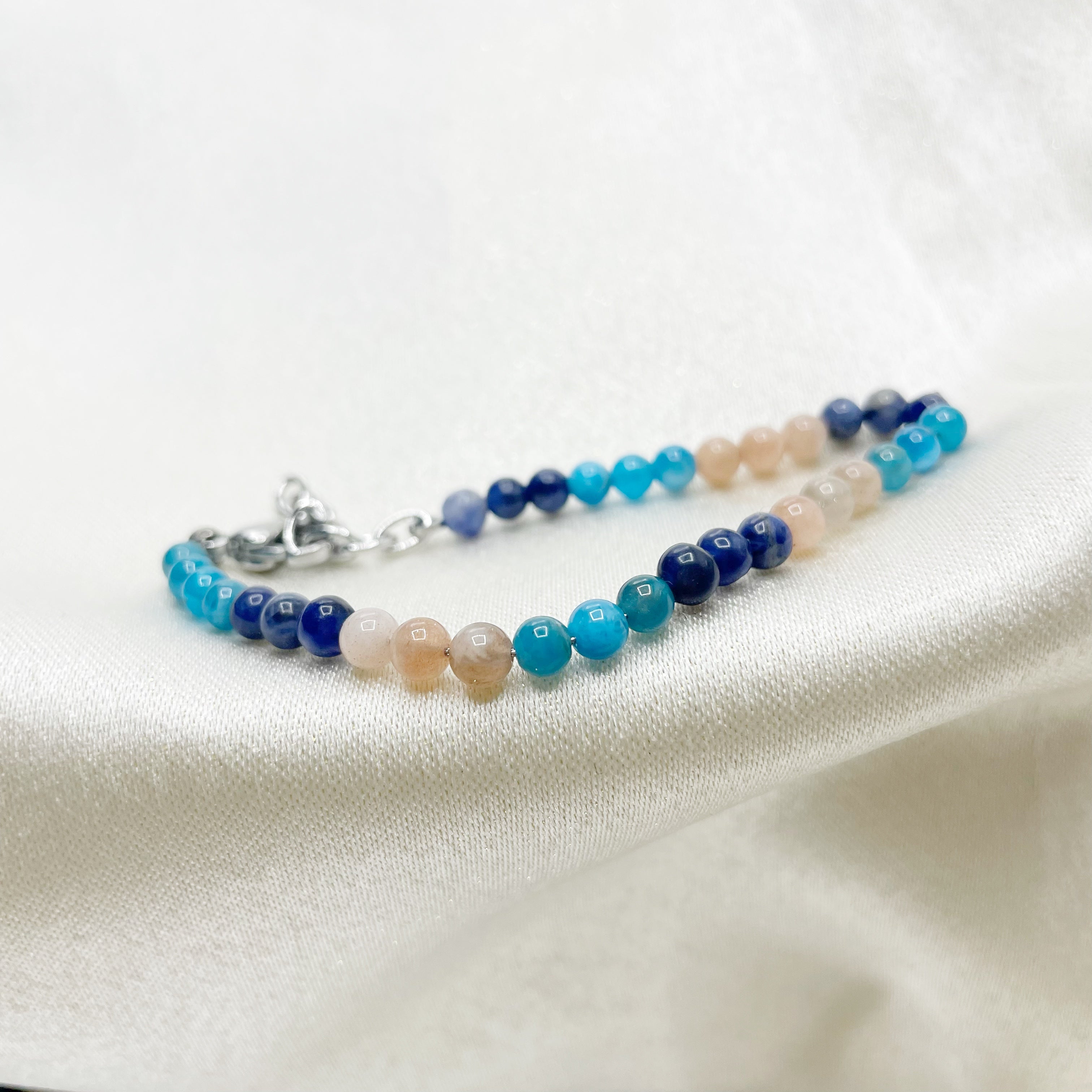 Bracciale Pesci - Apatite, Sodalite, Pietra di Luna