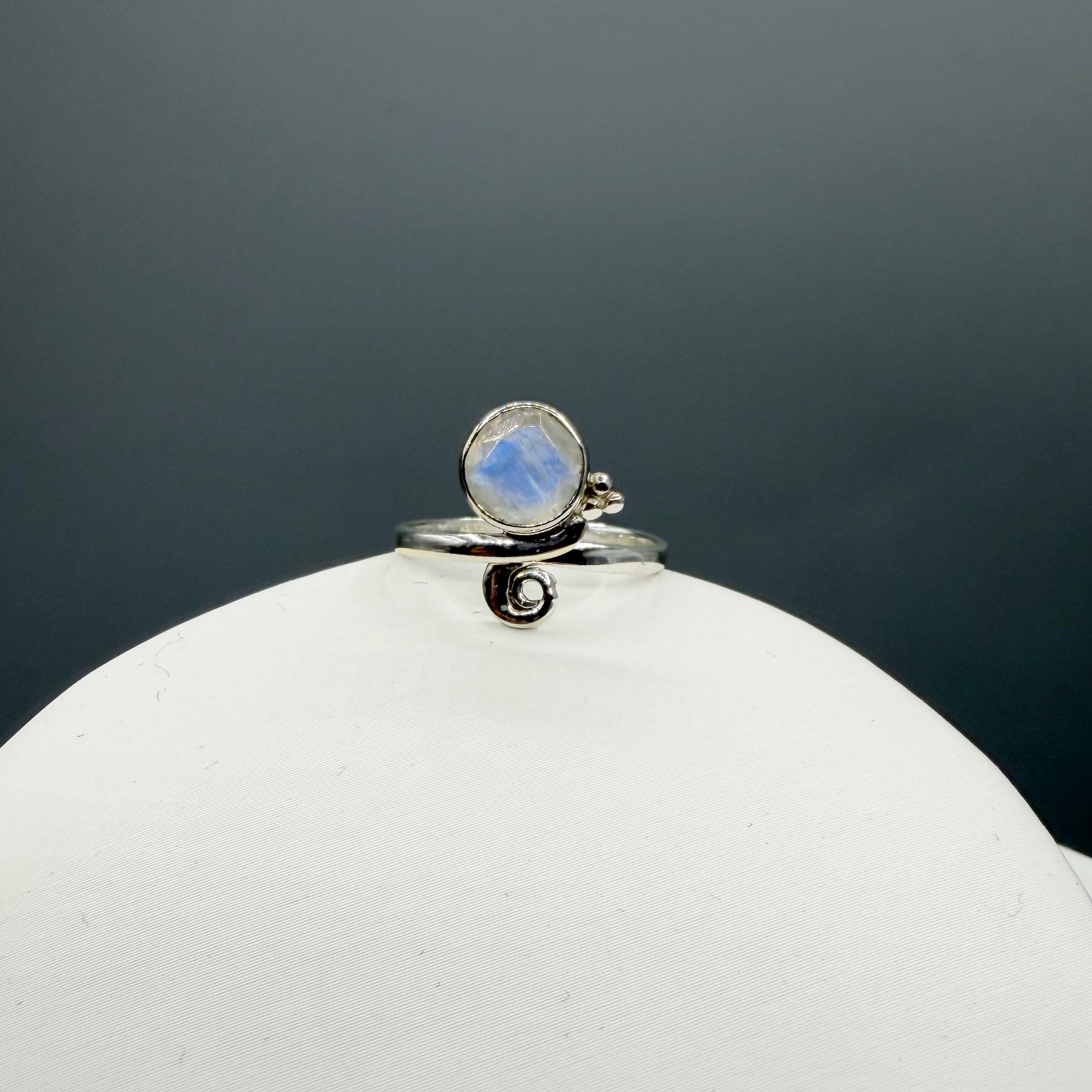 Anello Fortuna Labradorite Bianca - Argento 925