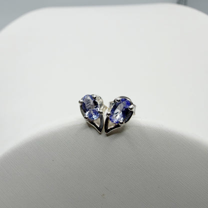 Orecchini a lobo Tanzanite | Argento 925