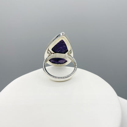 Anello Ciaroite e Argento 925 - A Goccia